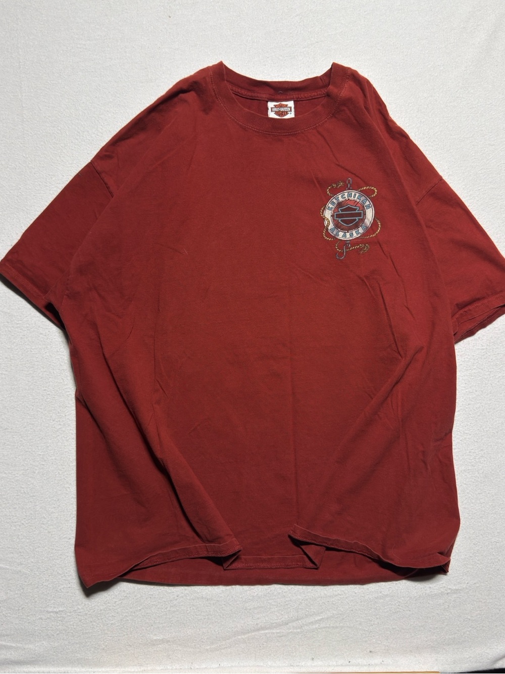 Harley-Davidson Inside Passage Ketchikan Alaska Graphic Tee 3XL Red super rare